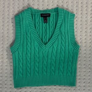 STREETWEAR SOCIETY GREEN SWEATER VEST